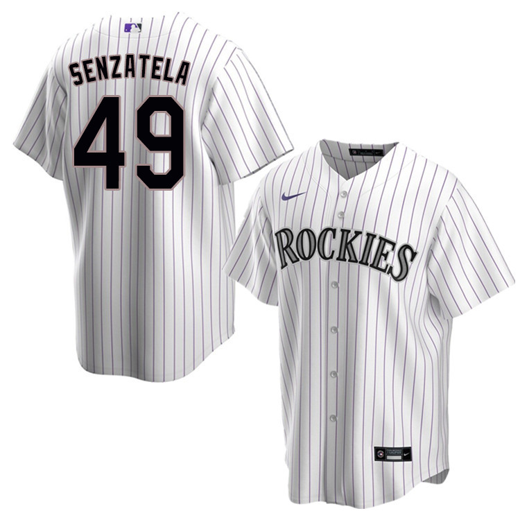 Nike Men #49 Antonio Senzatela Colorado Rockies Baseball Jerseys Sale-White
